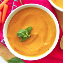 thai Carrot Chili Soup in a bowl
